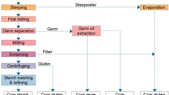 Figure 2. Corn wet grinding process / Acquisition of value-added ...